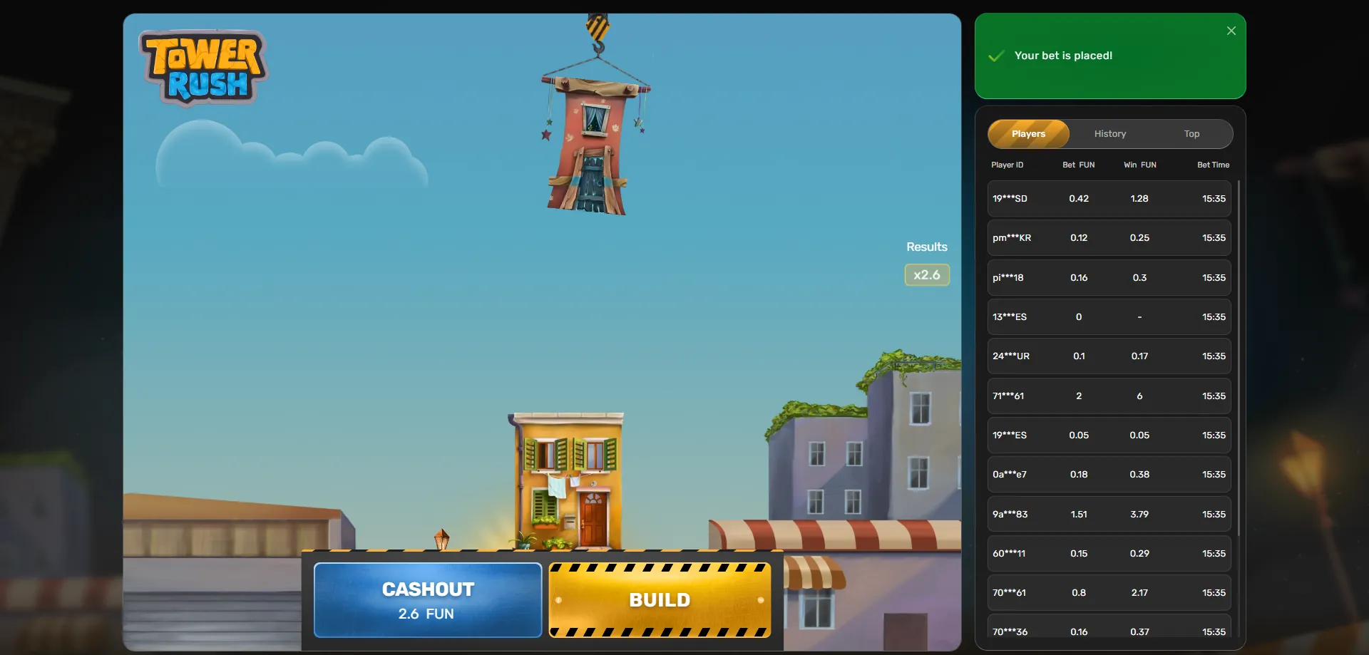 Tower Rush PWA shortcut on iPhone home screen overview